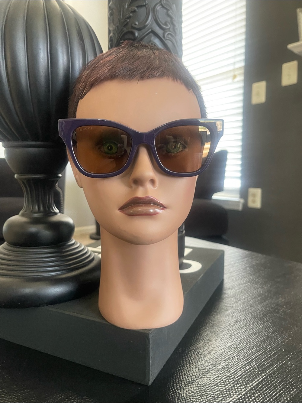 Gucci Purple Cat-Eye Sunglasses with Brown Lenses